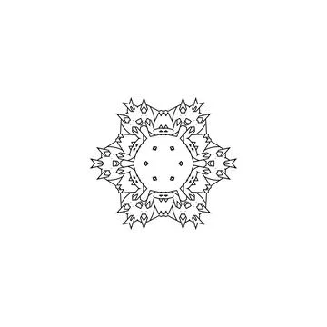 Mandala creative design vector with white background Stock Illustration