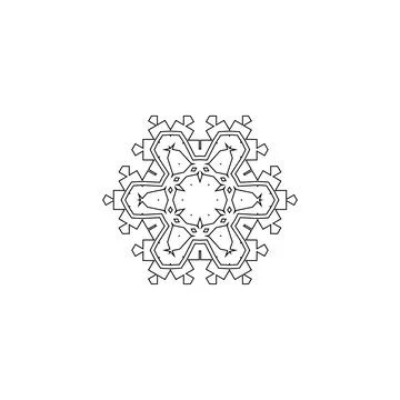 Mandala creative design vector with white background Illustrazione stock