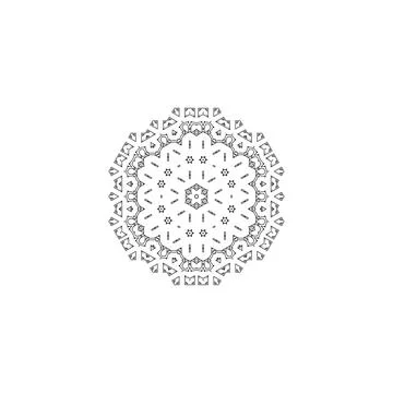 Mandala creative design vector with white background Illustrazione stock