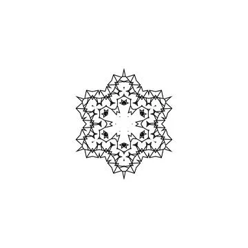 Mandala creative design vector with white background Stock Illustration