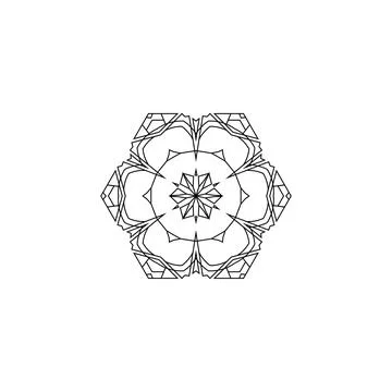 Mandala creative design vector with white background Stock Illustration