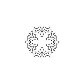 Mandala creative design vector with white background Stock Illustration