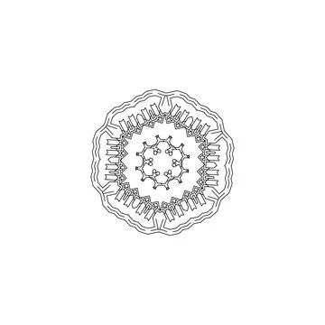 Mandala creative design vector with white background Stock Illustration