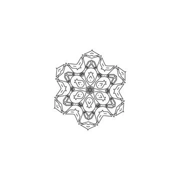 Mandala creative design vector with white background Stock Illustration