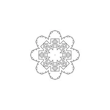 Mandala creative design vector with white background Stock Illustration