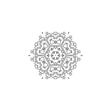 Mandala creative design vector with white background Stock Illustration