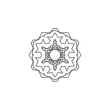 Mandala creative design vector with white background 스톡 일러스트