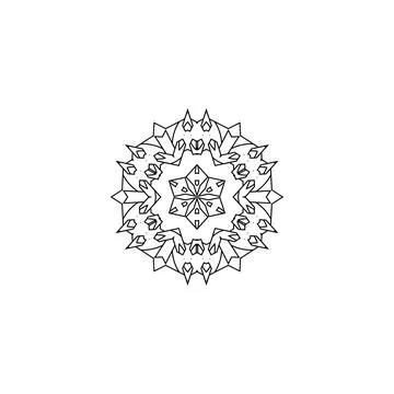 Mandala creative design vector with white background Stock Illustration