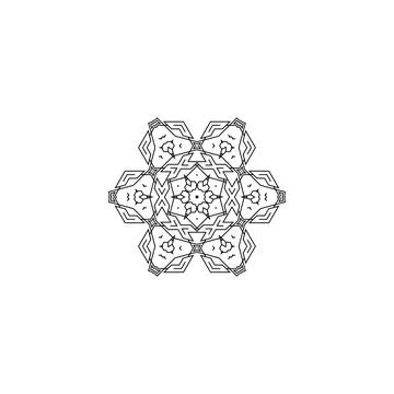 Mandala creative design vector with white background Illustrazione stock