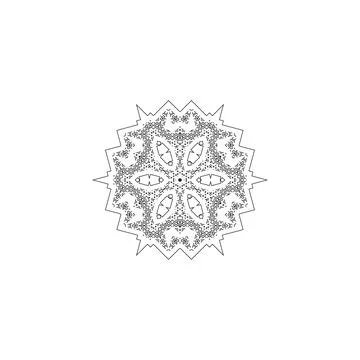 Mandala creative design vector with white background 库存插图