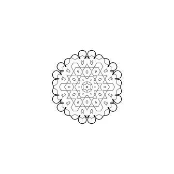 Mandala creative design vector with white background Stock Illustration