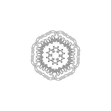 Mandala creative design vector with white background Stock Illustration