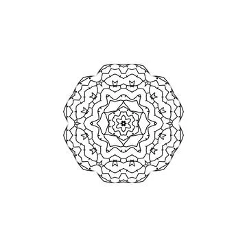 Mandala creative design vector with white background Illustrazione stock