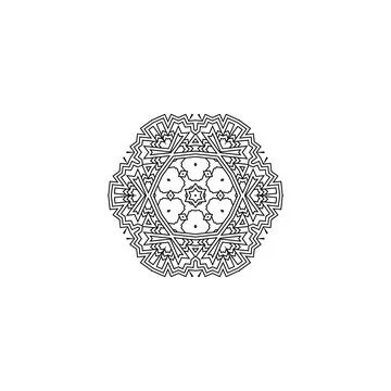 Mandala creative design vector with white background Stock Illustration