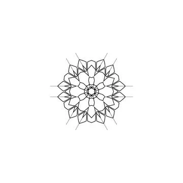 Mandala creative design vector with white background Illustrazione stock