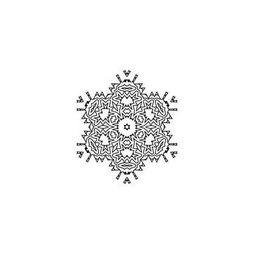 Mandala creative design vector with white background Illustrazione stock