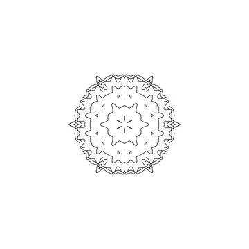 Mandala creative design vector with white background 스톡 일러스트