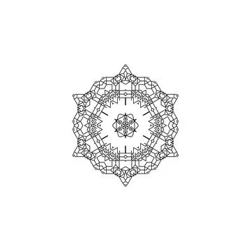 Mandala creative design vector with white background Stock Illustration