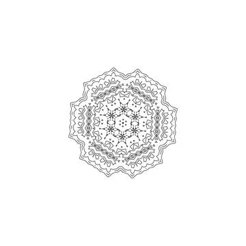 Mandala creative design vector with white background Stock Illustration