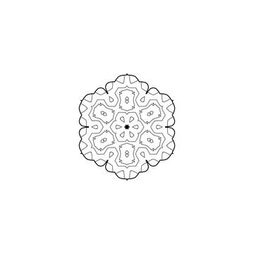 Mandala creative design vector with white background Stock Illustration