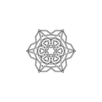 Mandala creative design vector with white background Illustrazione stock