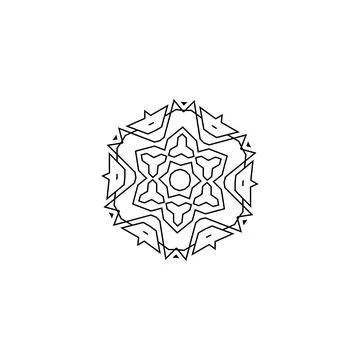 Mandala creative design vector with white background Stock Illustration