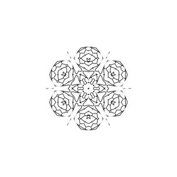 Mandala creative design vector with white background Stock Illustration
