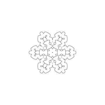 Mandala creative design vector with white background Illustrazione stock
