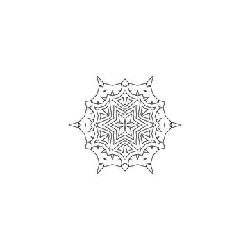 Mandala creative design vector with white background 库存插图