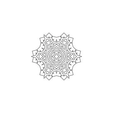 Mandala creative design vector with white background Illustrazione stock