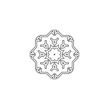 Mandala creative design vector with white background Stock Illustration