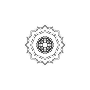 Mandala creative design vector with white background Illustrazione stock