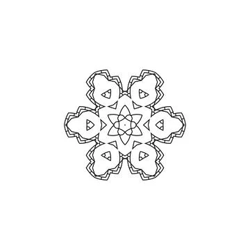Mandala creative design vector with white background Illustrazione stock