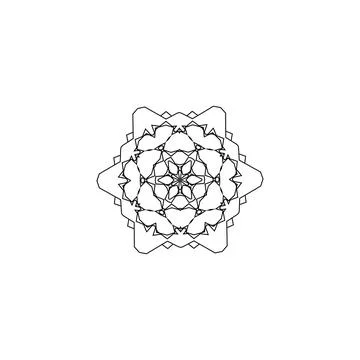 Mandala creative design vector with white background Illustrazione stock