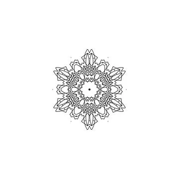Mandala creative design vector with white background Illustrazione stock