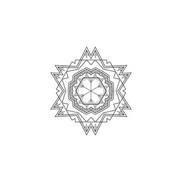 Mandala creative design vector with white background Illustrazione stock