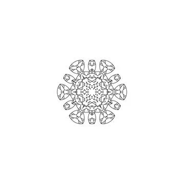 Mandala creative design vector with white background Stock Illustration
