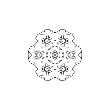 Mandala creative design vector with white background 库存插图