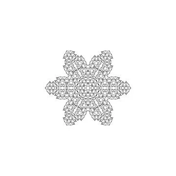 Mandala creative design vector with white background Illustrazione stock