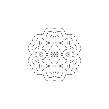 Mandala creative design vector with white background 스톡 일러스트