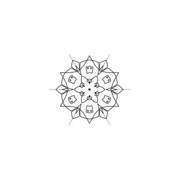 Mandala creative design vector with white background 库存插图