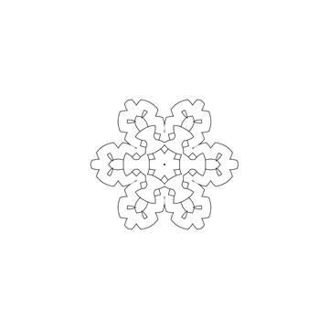 Mandala creative design vector with white background Illustrazione stock