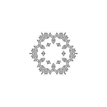 Mandala creative design vector with white background 库存插图