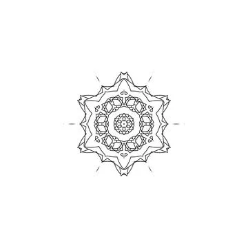 Mandala creative design vector with white background 库存插图