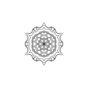 Mandala creative design vector with white background 库存插图