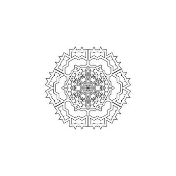 Mandala creative design vector with white background Stock Illustration