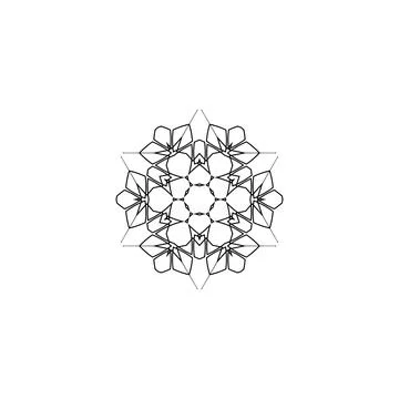 Mandala creative design vector with white background Illustrazione stock