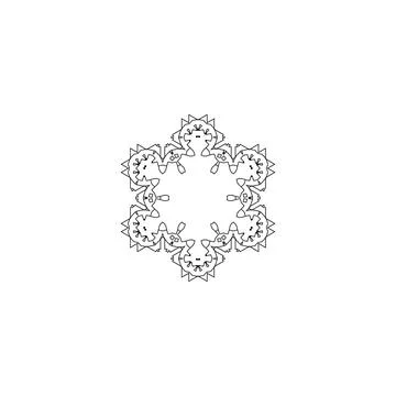 Mandala creative design vector with white background Illustrazione stock