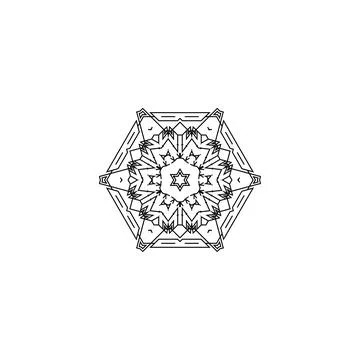 Mandala creative design vector with white background 库存插图