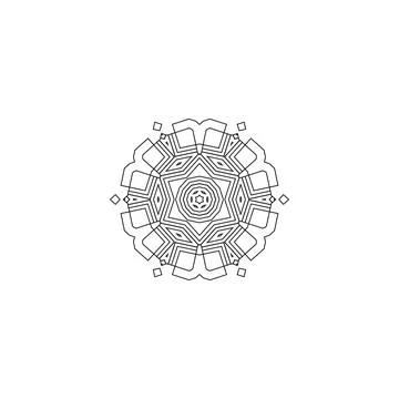 Mandala creative design vector with white background Illustrazione stock